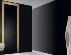Black and Gold Lacquered Door