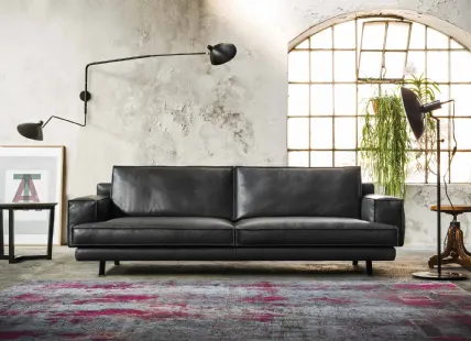 Upholstered Leather Sofa