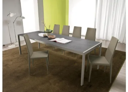 Table with Melamine Plane and Metal Legs