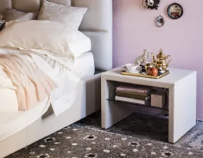Leather Covered Bedside Table