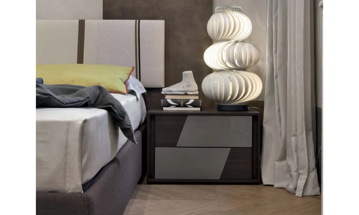 Wooden Nightstand and Lucid Lacquered