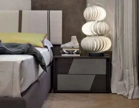 Wooden Nightstand and Lucid Lacquered