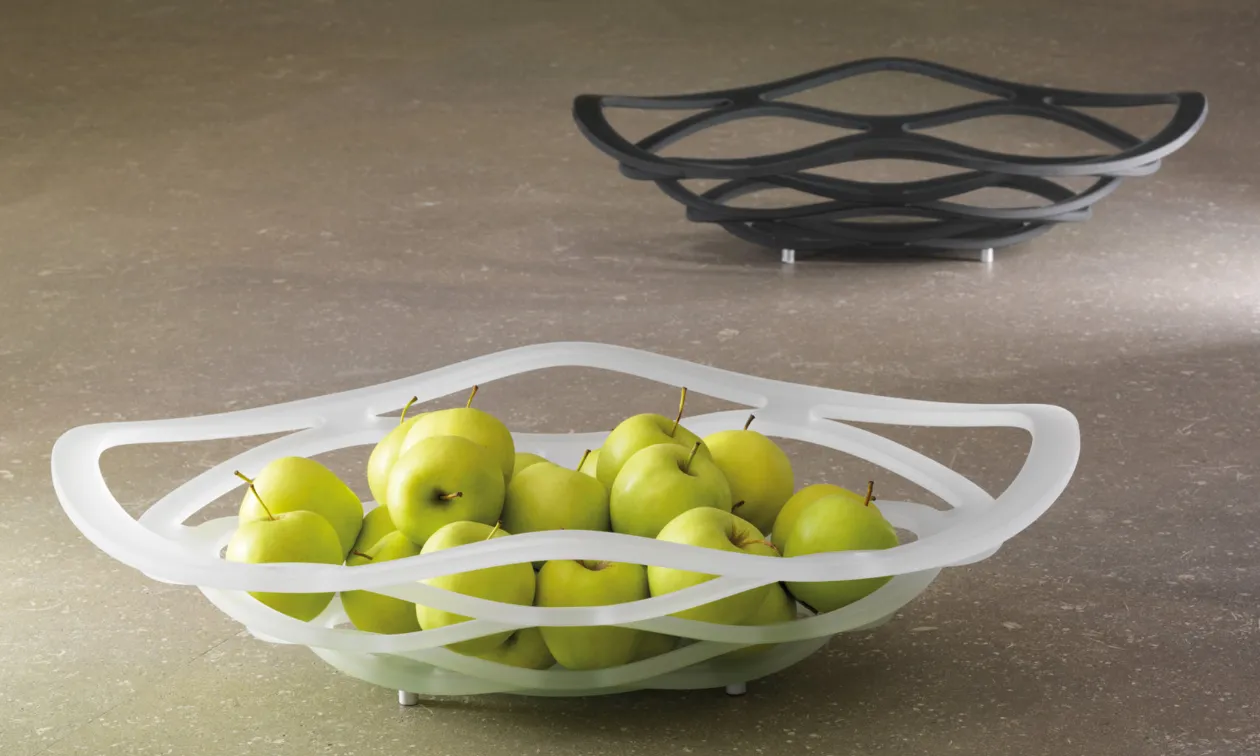 Acidated Curved Glass Fruit Holder