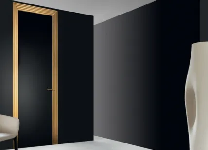 Black and Gold Lacquered Door