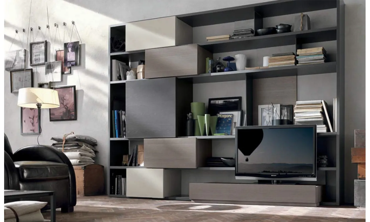 Open Pore Lacquered Bookcase