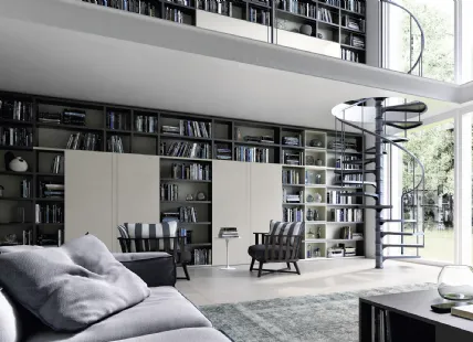 Wall Bookcase with Doors