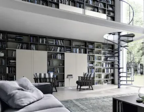Wall Bookcase with Doors