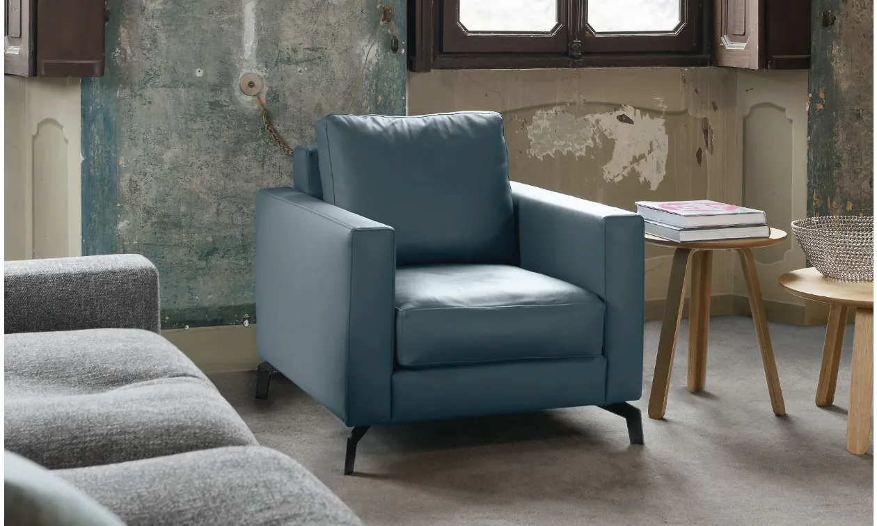 Upholstered Leather Armchair