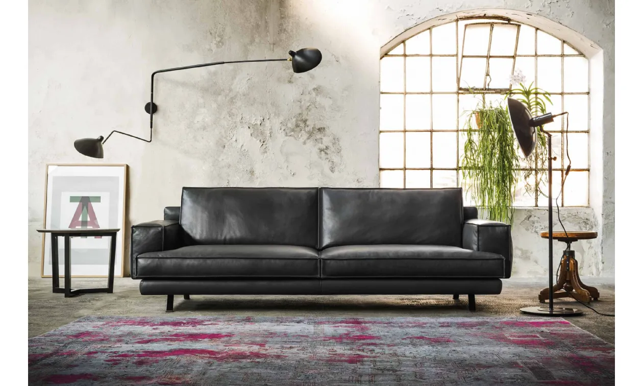 Upholstered Leather Sofa