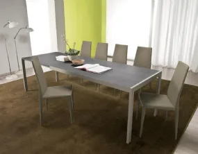 Table with Melamine Plane and Metal Legs